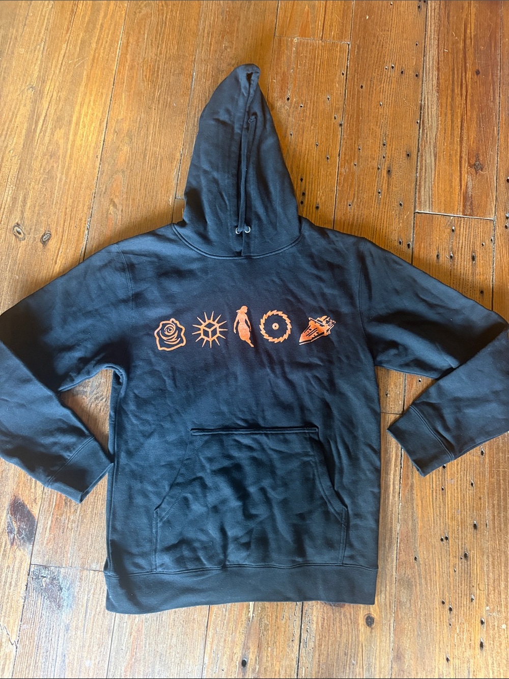 Pierce The Veil ICHY Symbols Tour Hoodie Black Orange